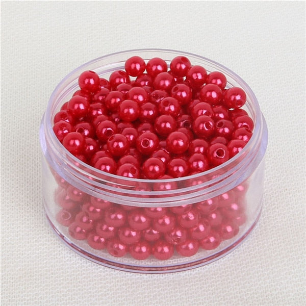 Hot Fashion 4mm 6mm 8mm 10mm Round Imitation Pearl Beads Random Mix Colors Pearl Beads for jewelry Making