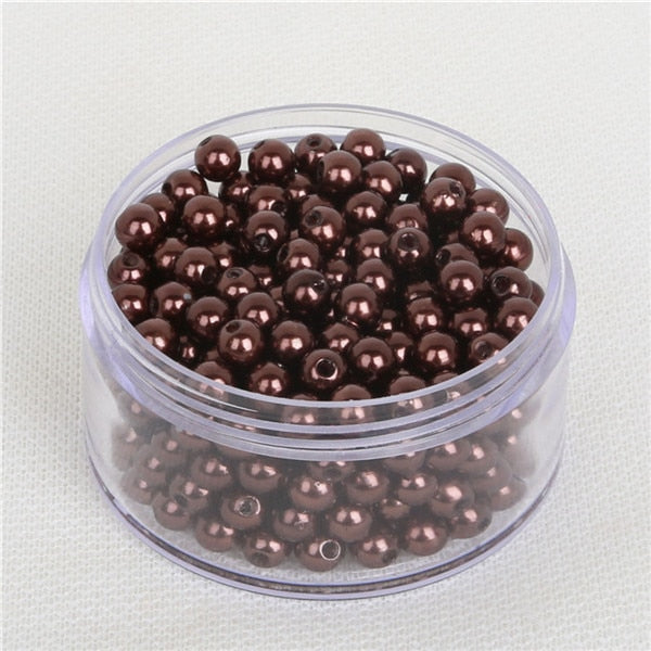 Hot Fashion 4mm 6mm 8mm 10mm Round Imitation Pearl Beads Random Mix Colors Pearl Beads for jewelry Making