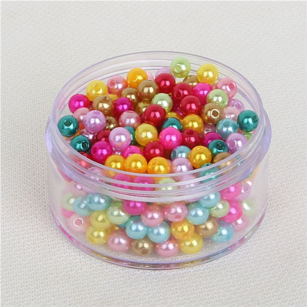 Hot Fashion 4mm 6mm 8mm 10mm Round Imitation Pearl Beads Random Mix Colors Pearl Beads for jewelry Making