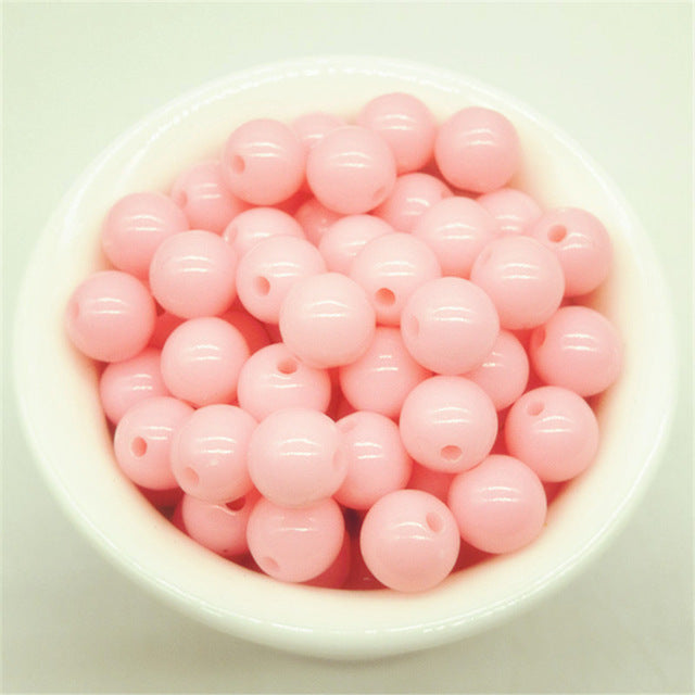 3/4/6/8/10mm 200/200/100/100/50pcs/lot Cheap Hot Acrylic Beads Fits for Handmade DIY Necklace Bracelet Jewelry Making Wholesale