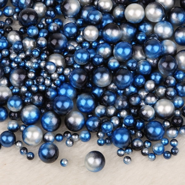 Mix Rainbow Color Round 4/6/8/10mm ABS Imitation Pearl Beads No Hole Loose Beads Diy Jewelry Necklace Making for women 50-500PCS