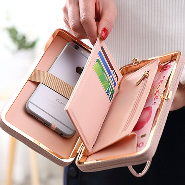 Luxury Women Wallet Phone Bag Leather Case For iPhone 7 6 6s Plus 5s 5 For Samsung Galaxy S7 Edge S6 Xiaomi Mi5 Redmi 3S Note3 4