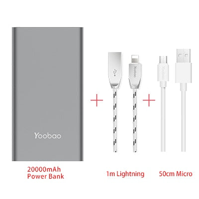 Yoobao A2 Power Bank 20000mAh Dual USB Output/Input Ultra Slim External Battery with Digital Display Mobile Portable Charger