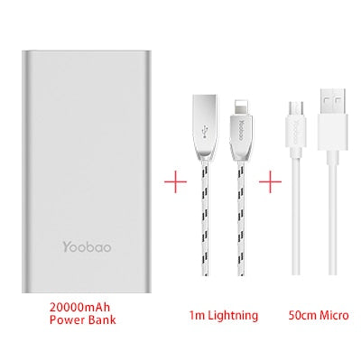 Yoobao A2 Power Bank 20000mAh Dual USB Output/Input Ultra Slim External Battery with Digital Display Mobile Portable Charger