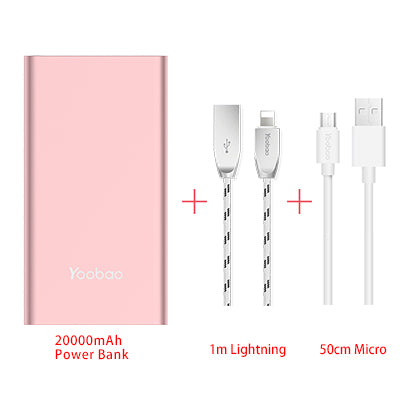 Yoobao A2 Power Bank 20000mAh Dual USB Output/Input Ultra Slim External Battery with Digital Display Mobile Portable Charger