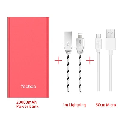 Yoobao A2 Power Bank 20000mAh Dual USB Output/Input Ultra Slim External Battery with Digital Display Mobile Portable Charger