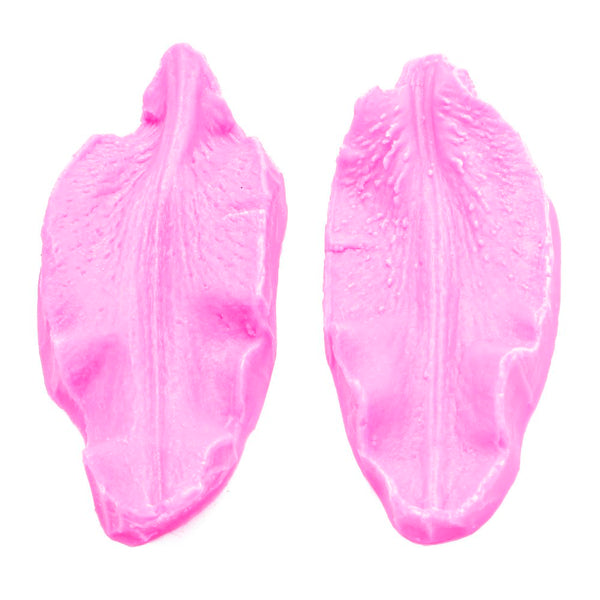 Lily Flower Leaf Embosser Printing Chocolate Wedding Decoration Silicone Mold Baking Fondant Sugar Process Kitchen Baking F-1014