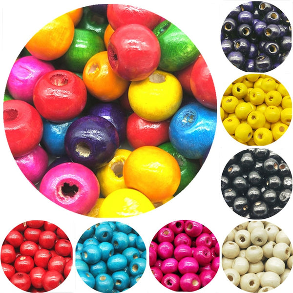100pcs/lots 8MM Cheap DIY/Handmade Round Wood Ball Spacer Bead for for Jewelry Making Bracelet Necklace Accessories Wholesale