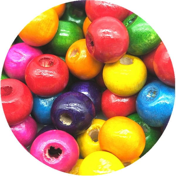 100pcs/lots 8MM Cheap DIY/Handmade Round Wood Ball Spacer Bead for for Jewelry Making Bracelet Necklace Accessories Wholesale