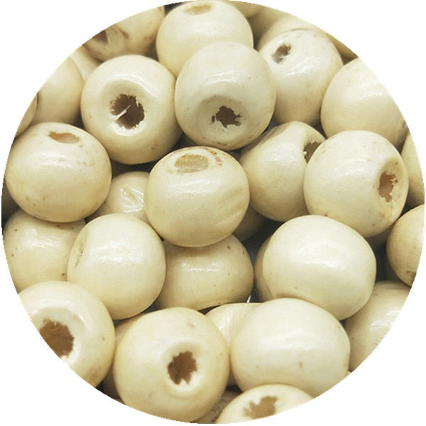 100pcs/lots 8MM Cheap DIY/Handmade Round Wood Ball Spacer Bead for for Jewelry Making Bracelet Necklace Accessories Wholesale