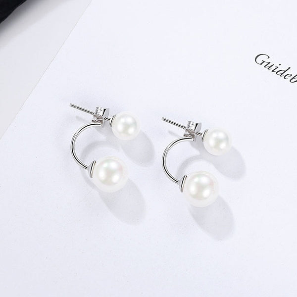 Specail Design Freshwater Pearl Earring High Quality Sterling silver 925 Stud Earrings for women Fashion wedding Engagement gift
