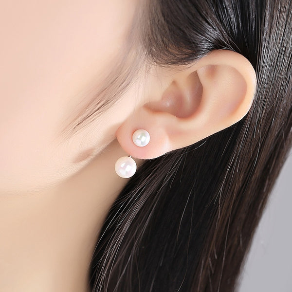 Specail Design Freshwater Pearl Earring High Quality Sterling silver 925 Stud Earrings for women Fashion wedding Engagement gift