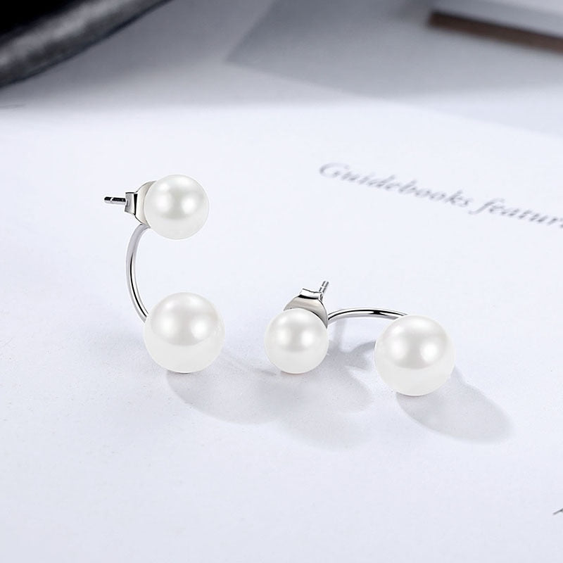 Specail Design Freshwater Pearl Earring High Quality Sterling silver 925 Stud Earrings for women Fashion wedding Engagement gift