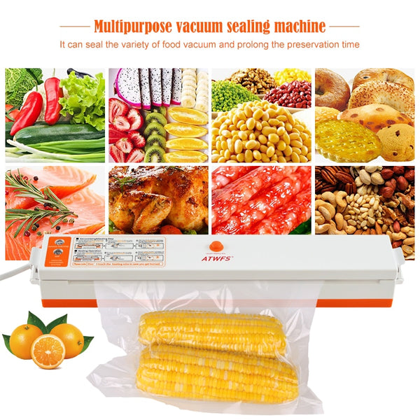 220V Household Food Vacuum Sealer Machine Vacuum Packing Machine Include 15Pcs Bags Free