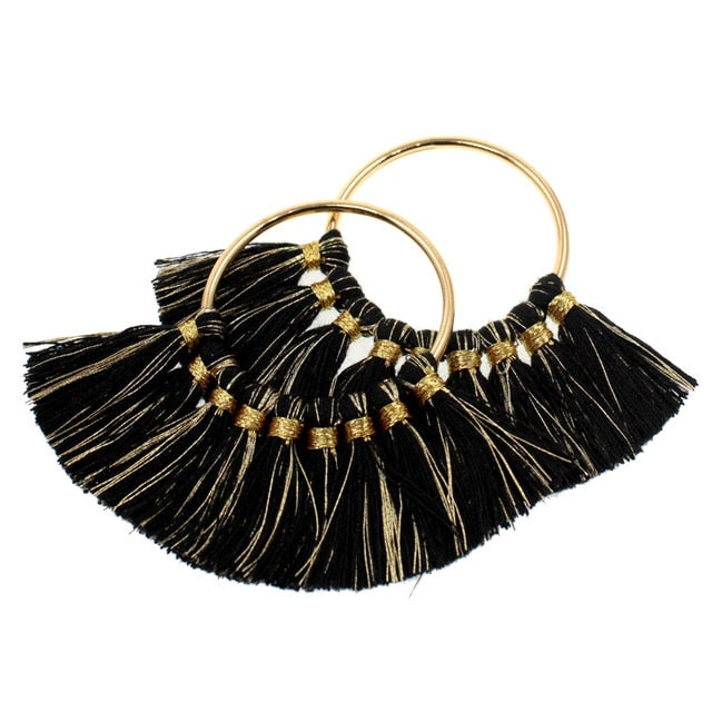 Tevida Charms Tassel With Gold Ring DIY for Jewelry Making Keychain Earrings Accessories Parts/Jewelry Findings Components 2pc
