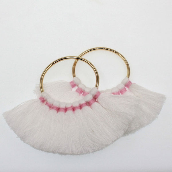 Tevida Charms Tassel With Gold Ring DIY for Jewelry Making Keychain Earrings Accessories Parts/Jewelry Findings Components 2pc
