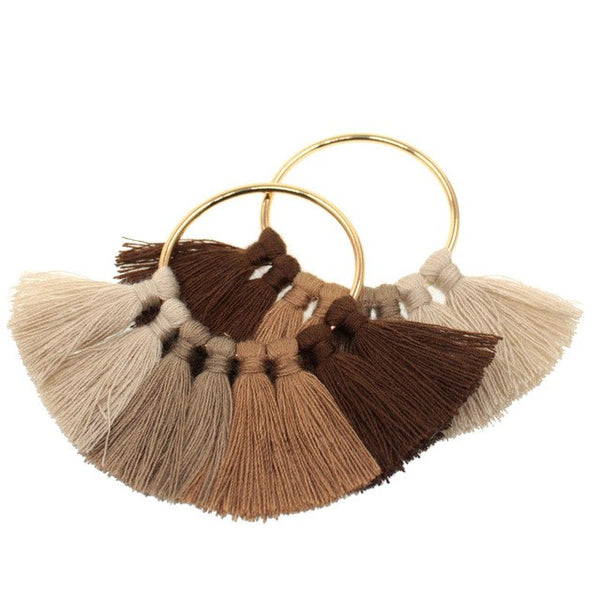 Tevida Charms Tassel With Gold Ring DIY for Jewelry Making Keychain Earrings Accessories Parts/Jewelry Findings Components 2pc