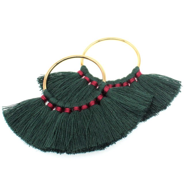 Tevida Charms Tassel With Gold Ring DIY for Jewelry Making Keychain Earrings Accessories Parts/Jewelry Findings Components 2pc
