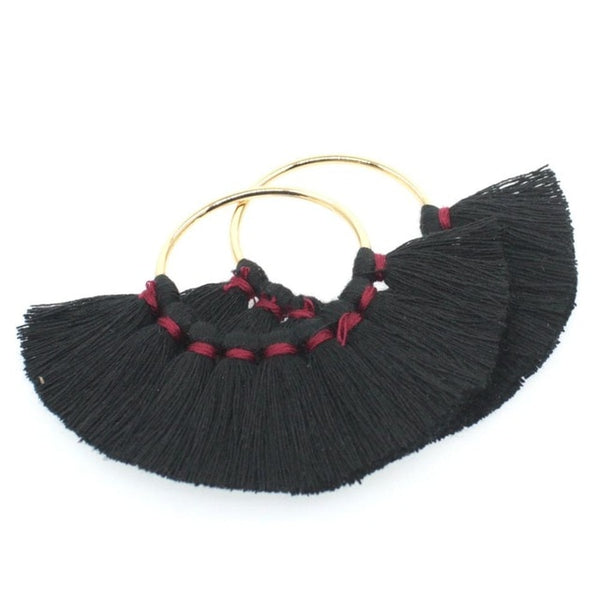 Tevida Charms Tassel With Gold Ring DIY for Jewelry Making Keychain Earrings Accessories Parts/Jewelry Findings Components 2pc
