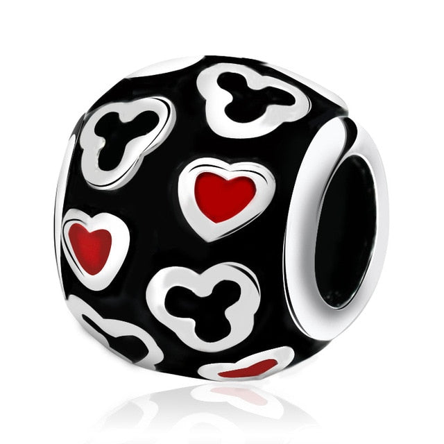2018 Silver Plated Bead Cartoon Mouse Princess Dress Wallet Pendant Charm Beads Fit Pandora Women Diy Bracelets Bangles Jewelry