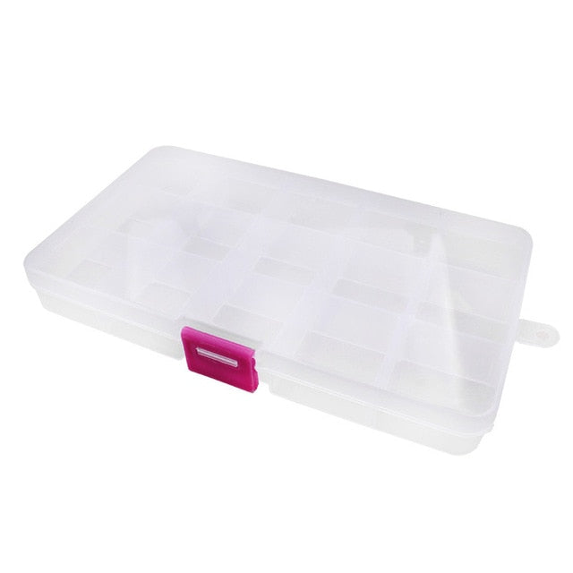 1pcs Plastic 6/815 Storage boxes Slots Adjustable packaging transparent Tool Case Craft Organizer box jewelry accessories