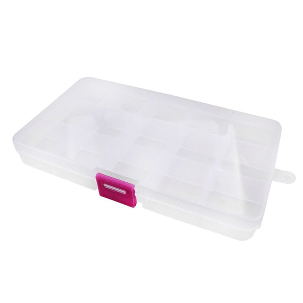 1pcs Plastic 6/815 Storage boxes Slots Adjustable packaging transparent Tool Case Craft Organizer box jewelry accessories