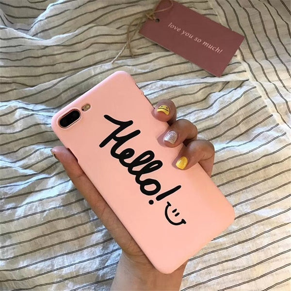 Cute Love Heart Print Back Cover For iPhone X 7 6 6S Plus 5 5S SE Phone Case Hard PC Cases Coque For iPhone 8 8 Plus