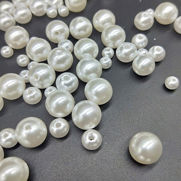 500pcs/lot Dia. Round ABS Cheap Shape Imitation Pearls White Beads Handmade DIY Bracelet Jewelry Accessories Making Wholesale
