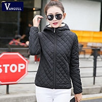 Warm lady's cotton clothes 2018 Autumn Winter casual quilted women's long sleeved Light  female cotton parka Tops