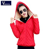 Warm lady's cotton clothes 2018 Autumn Winter casual quilted women's long sleeved Light  female cotton parka Tops