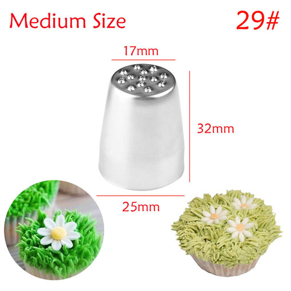 1Pc or 3pcs/set Grass Cream Icing Nozzles Stainless Steel Pastry Decor Cupcake Head Cake Decorating Tip Piping Pastry Cupcake