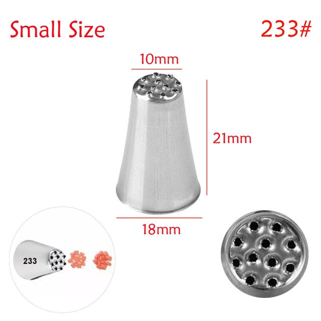 1Pc or 3pcs/set Grass Cream Icing Nozzles Stainless Steel Pastry Decor Cupcake Head Cake Decorating Tip Piping Pastry Cupcake
