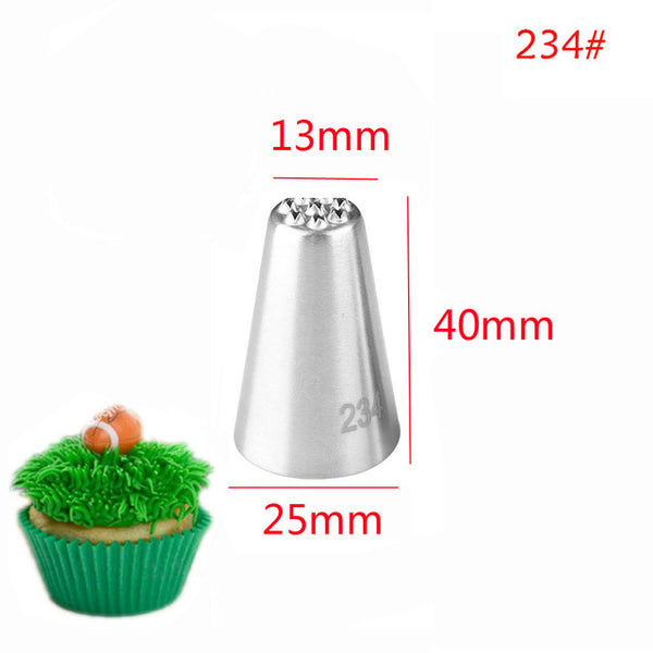 1Pc or 3pcs/set Grass Cream Icing Nozzles Stainless Steel Pastry Decor Cupcake Head Cake Decorating Tip Piping Pastry Cupcake