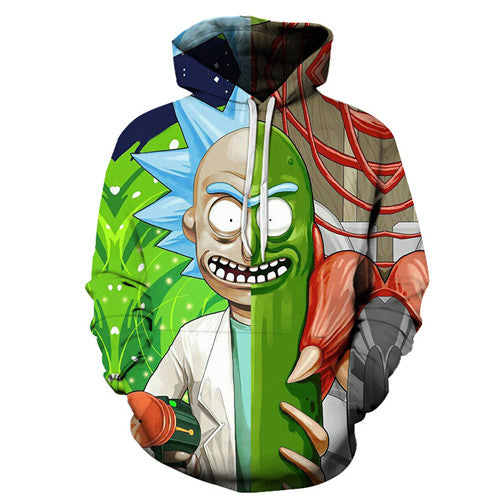 Funny Hoodies Men Women Sweatshirts 3D Hoodie Rick and Morty Pullover Streetwear Hoody Anime Tracksuits Asian size s-6xl