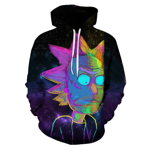 Funny Hoodies Men Women Sweatshirts 3D Hoodie Rick and Morty Pullover Streetwear Hoody Anime Tracksuits Asian size s-6xl