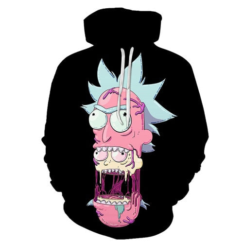 Funny Hoodies Men Women Sweatshirts 3D Hoodie Rick and Morty Pullover Streetwear Hoody Anime Tracksuits Asian size s-6xl