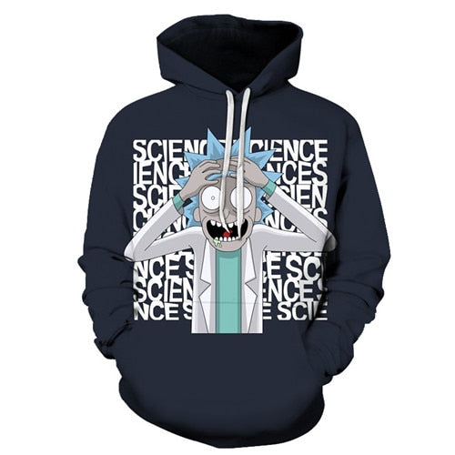 Funny Hoodies Men Women Sweatshirts 3D Hoodie Rick and Morty Pullover Streetwear Hoody Anime Tracksuits Asian size s-6xl