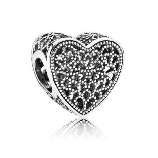 Vintage Punk Small Apple Dog Tree Love Hearts Flowers Beads Charms Fit Pandora Bracelets & Bangles for Women New Fashion DIY