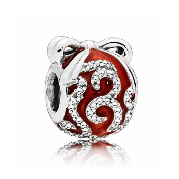 Vintage Punk Small Apple Dog Tree Love Hearts Flowers Beads Charms Fit Pandora Bracelets & Bangles for Women New Fashion DIY