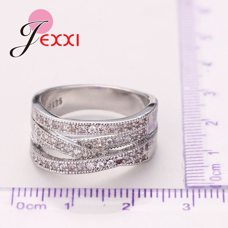 Jemmin New Fashion Rings For Women Party Elegant Luxury Bridal Jewelry 925 Sterling Silver Wedding Engagement Ring High Quality