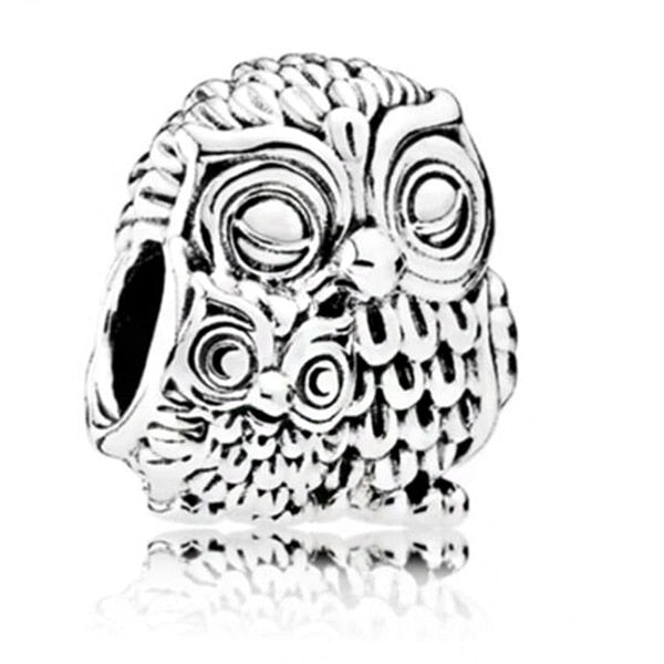 Btuamb Vintage Star Owl Cat House Mickey Cartoon Charm Beads Fit Pandora Bracelets & Bangles for Women DIY Making Ethnic Jewelry