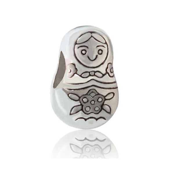 Btuamb Vintage Star Owl Cat House Mickey Cartoon Charm Beads Fit Pandora Bracelets & Bangles for Women DIY Making Ethnic Jewelry