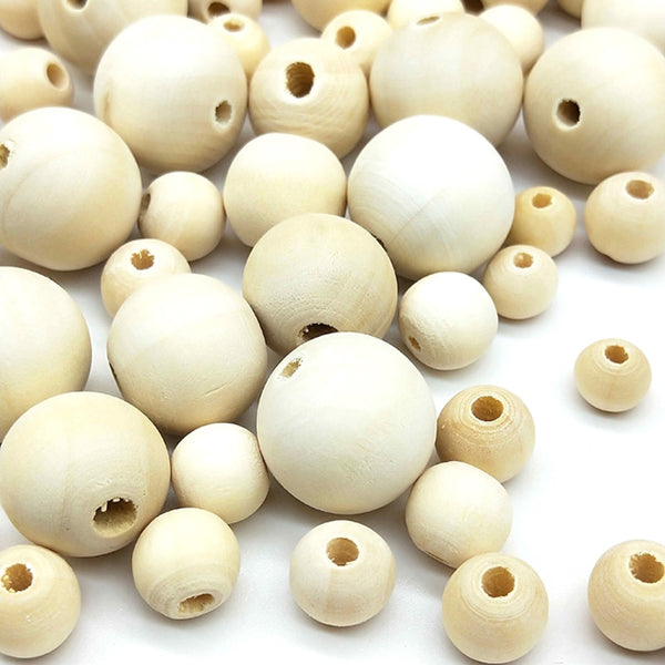 DIY 6/8/10/12/14/16/18mm Cheap Fashion Hot Beads Natural Round Loose Wood Beads for Jewelry Making Bracelet Necklace Accessories
