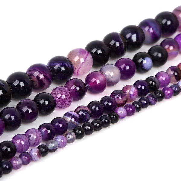 4 6 8 10mm Natural Stone Beads Matte Lava Tiger Eye Red Black Onxy  Loose Stone Beads For Jewelry Making DIY Bracelet Necklace