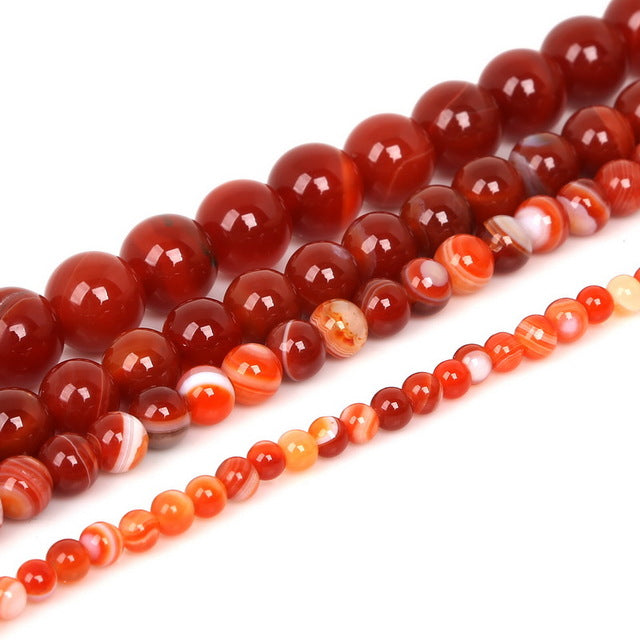4 6 8 10mm Natural Stone Beads Matte Lava Tiger Eye Red Black Onxy  Loose Stone Beads For Jewelry Making DIY Bracelet Necklace