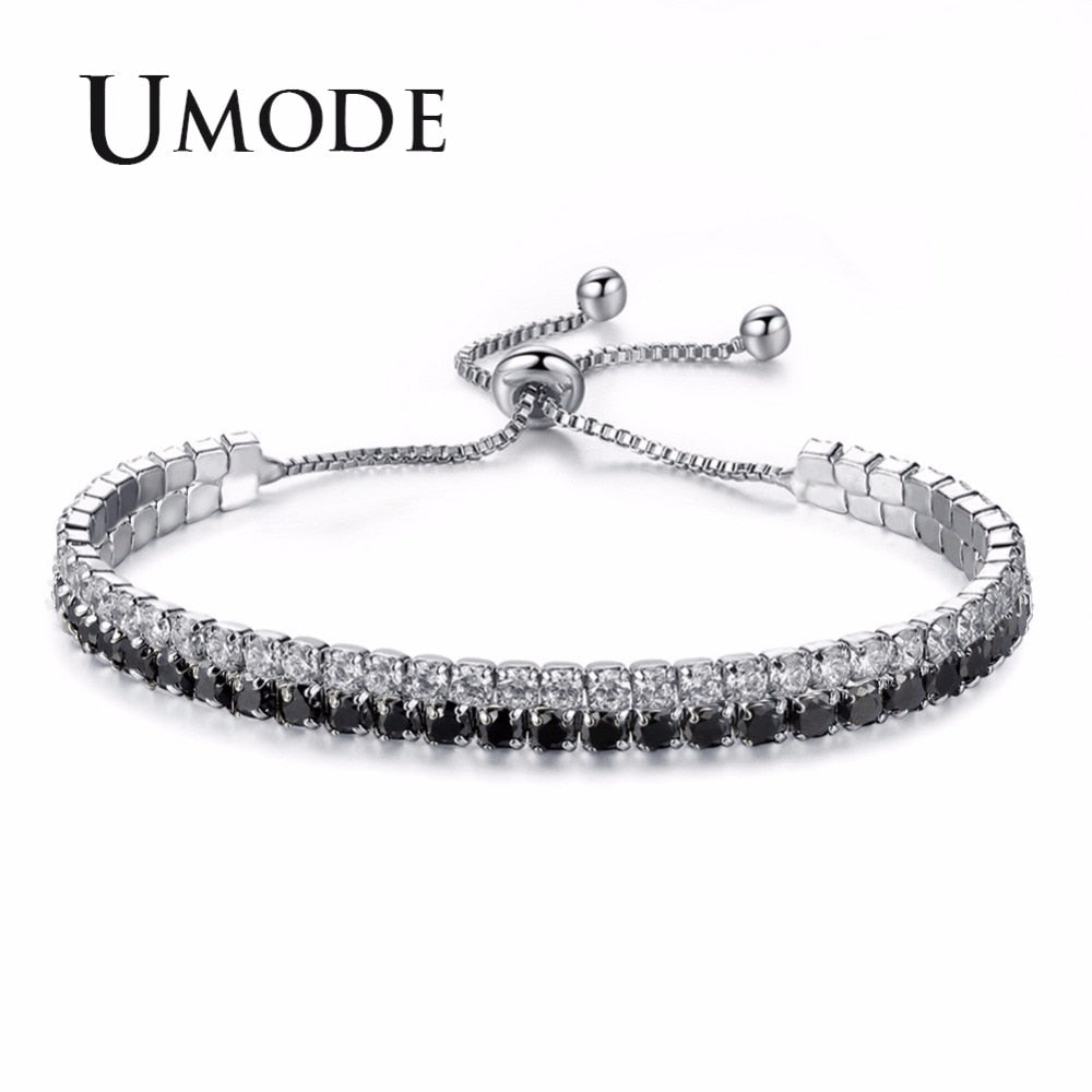 UMODE Trendy 3 Colors Fashions Charms Cubic Zirconia Tennis Bracelet & Bangles For Women Female Gifts New Luxury Jewelry UB0125