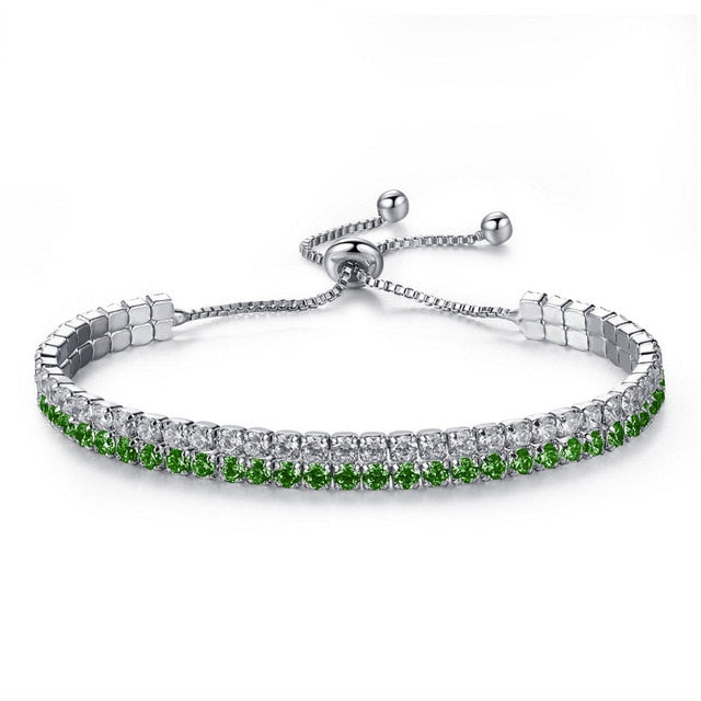 UMODE Trendy 3 Colors Fashions Charms Cubic Zirconia Tennis Bracelet & Bangles For Women Female Gifts New Luxury Jewelry UB0125