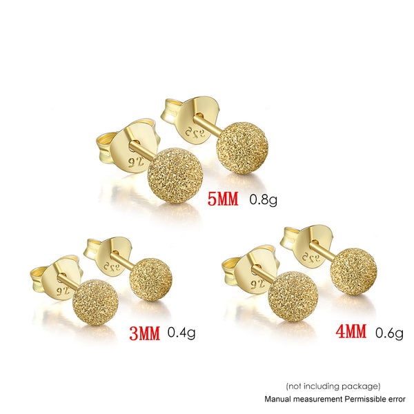 LAMOON 2018 NewFashion 3MM Ball Shaped 100% Real 925-Sterling-Silver Stud Earrings S925 Fine Jewelry For Women Girl Gift LMEY176