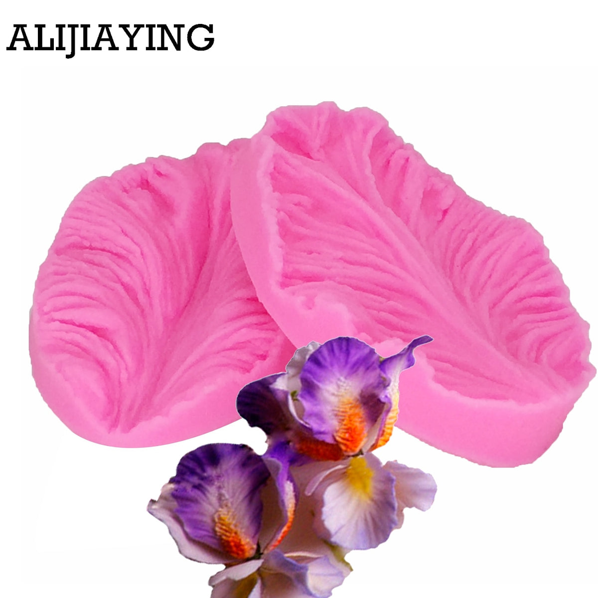 M0748 2PCS/set Kitchen Bakeware Orchid Petal Flower Silicone Veiner Mold Fondant Cake Decorating Tools