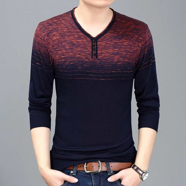 2018 brand new casual social striped pullover men sweater shirt jersey clothing pull sweaters mens fashion male knitwear 258